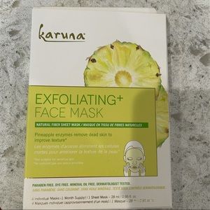 Karuna exfoliating sheet masks-package of 4.
